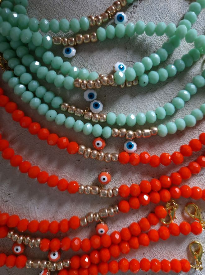 Bracelet talisman fait main en acier inoxydable