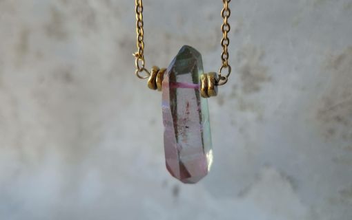 Collier Orane en quartz brut personnalisable