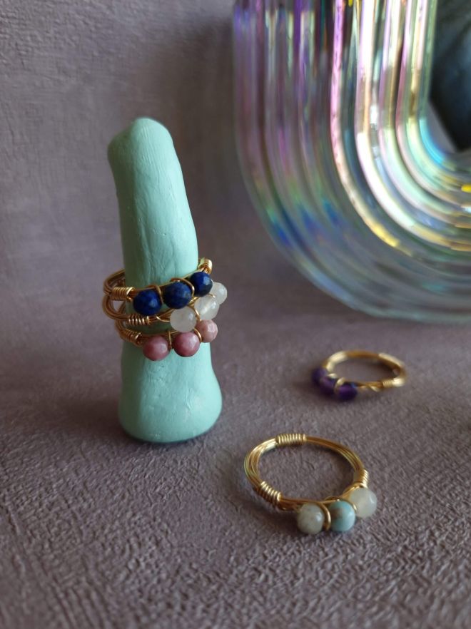 bague en pierres naturelles