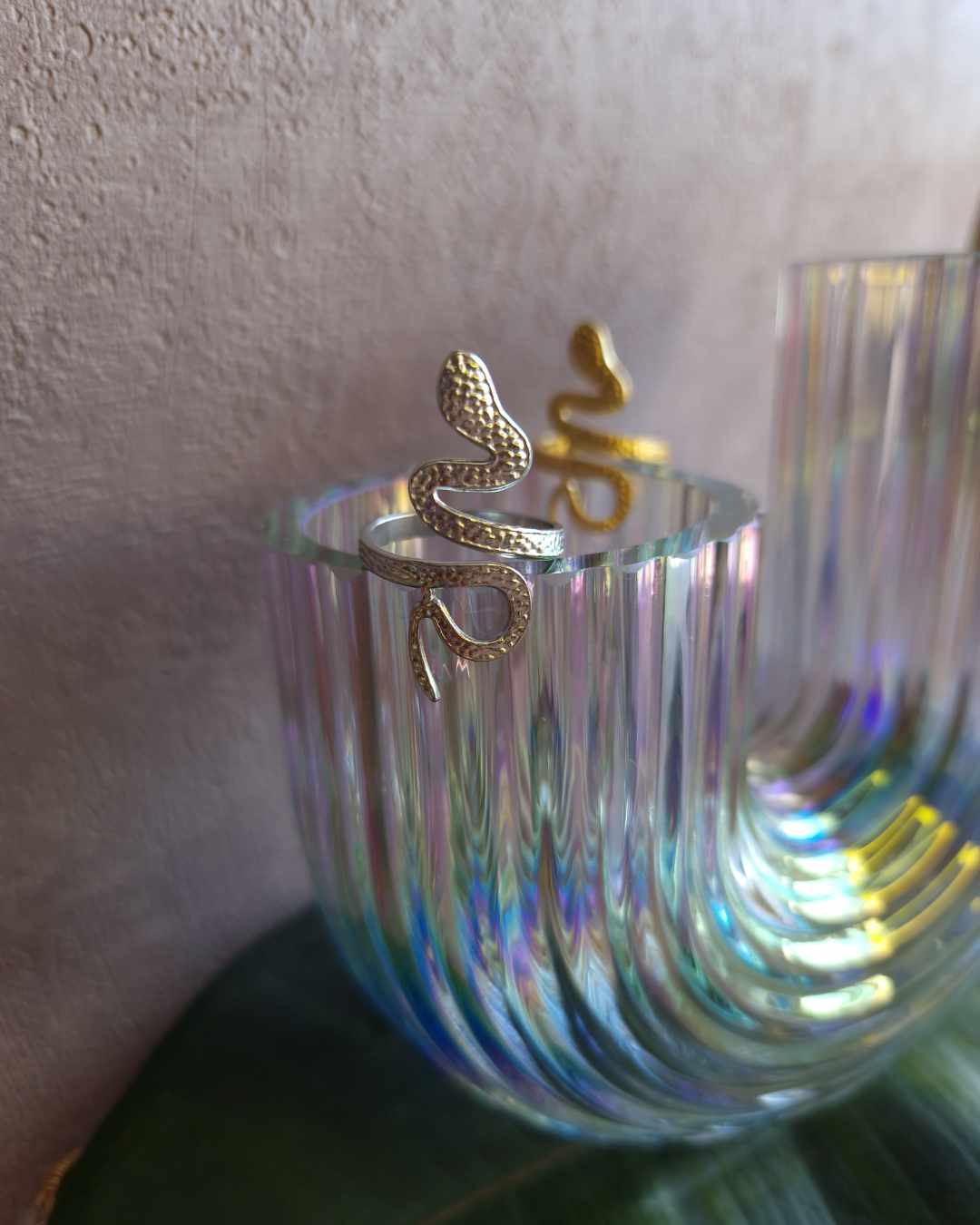 Bague serpent en en acier inoxydable