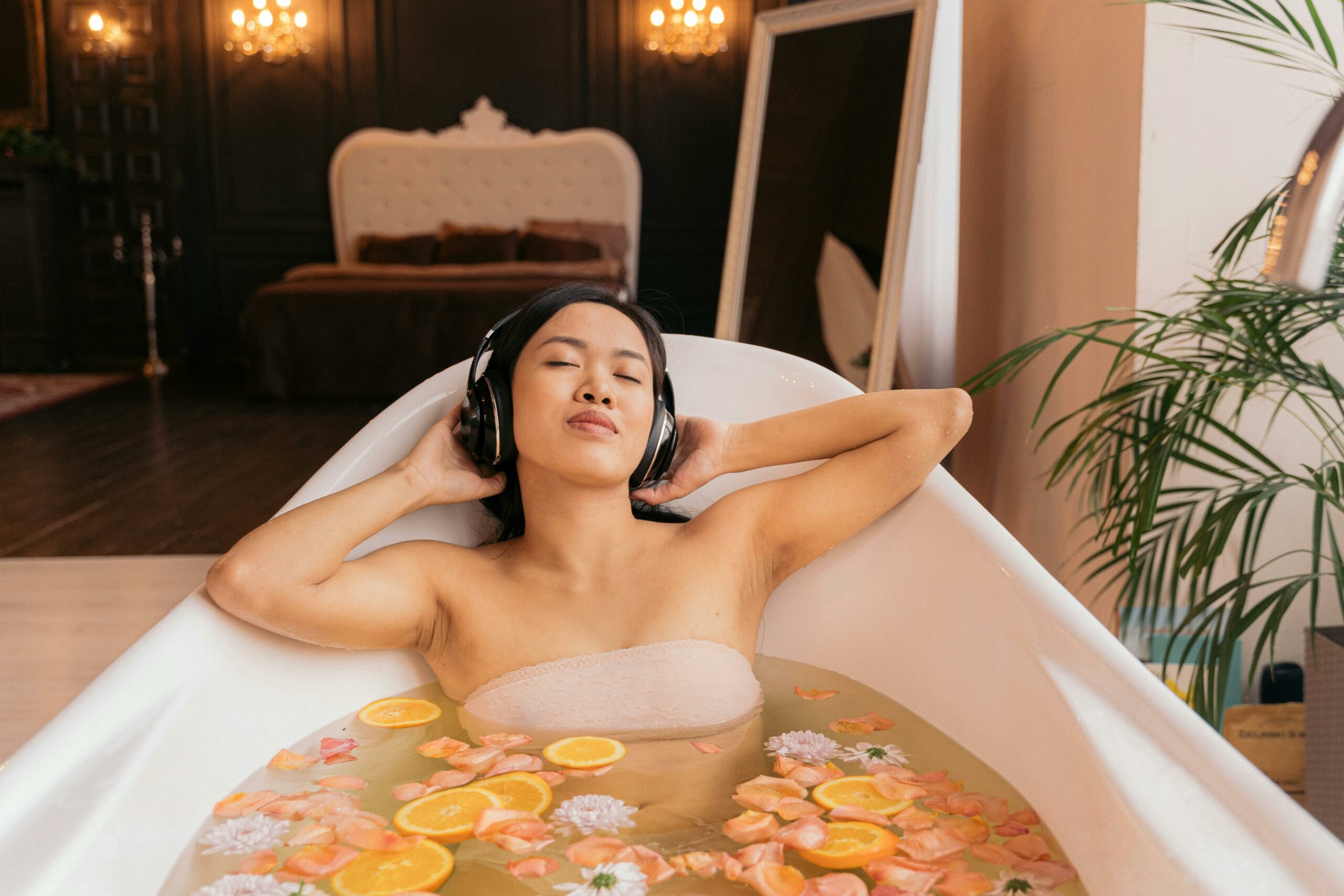 rituel du bain, bien être, relaxation