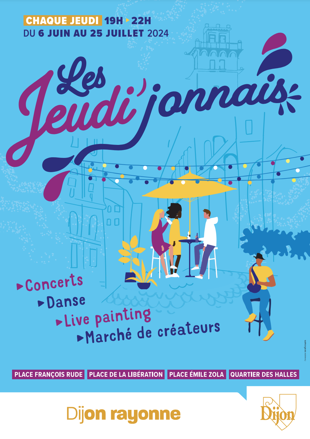 Jeudi'jonnais marché artisanal nocturne à Dijon