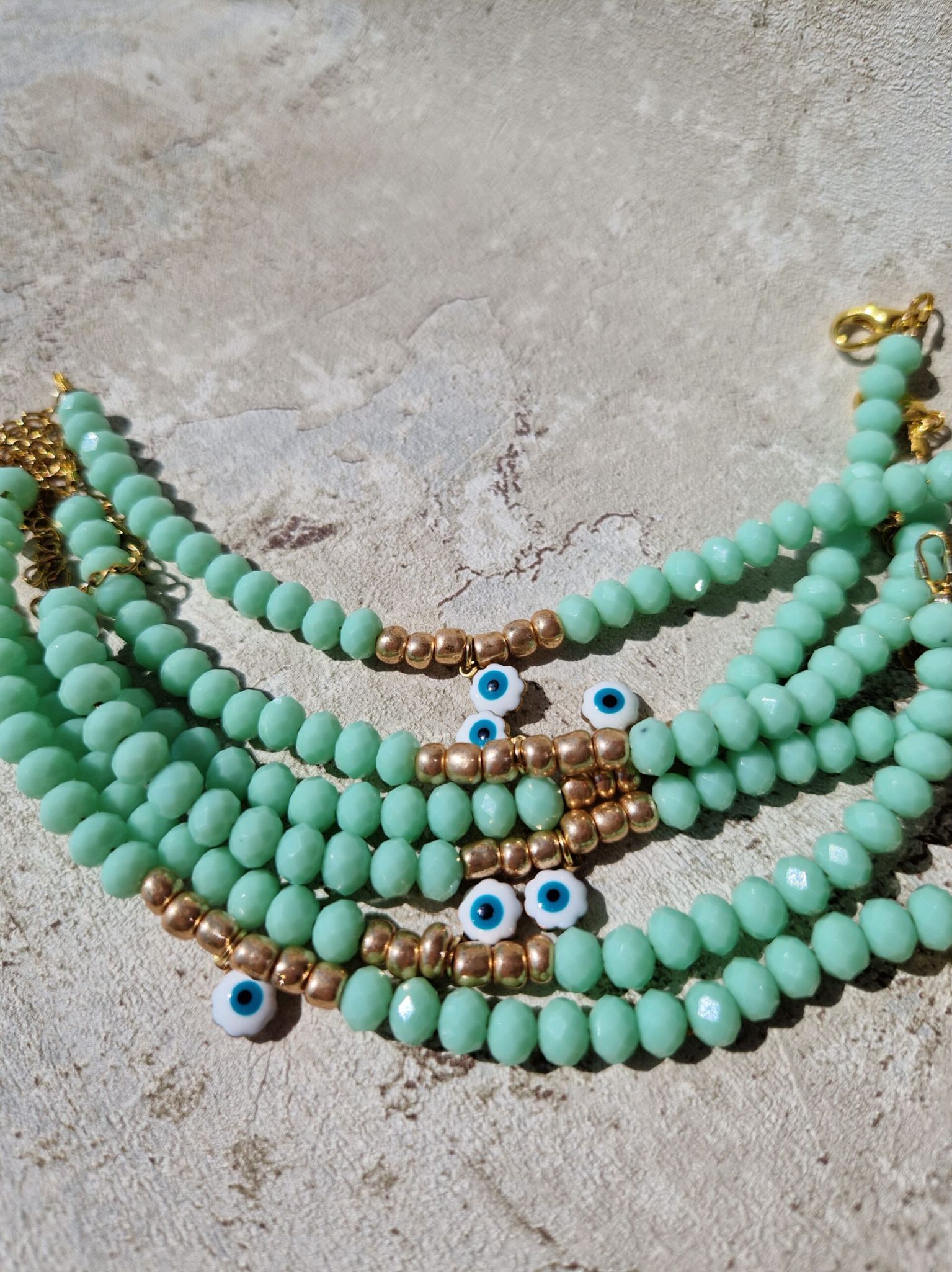 Bracelet talisman fait main en acier inoxydable