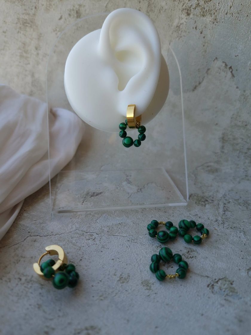 Boucles d'oreilles créoles en acier inoxydable couleur or ou argent