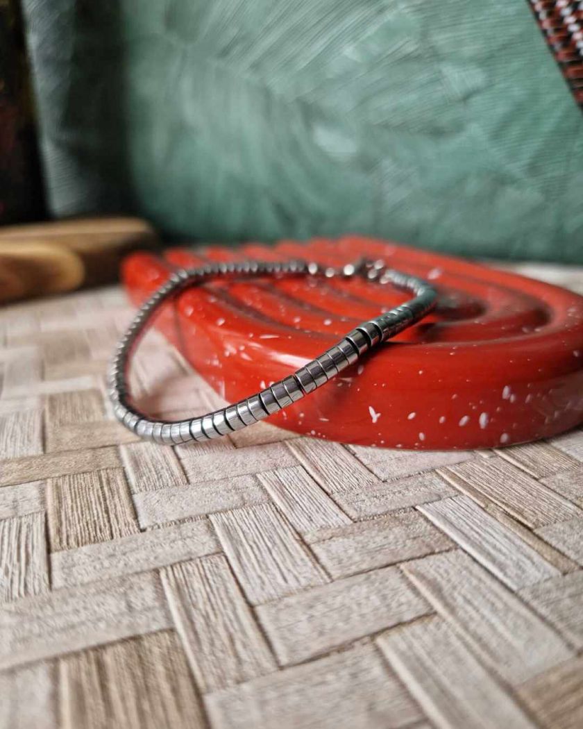 bracelet pierres homme fait main , unisexe, en acier inoxydable et pierres semi précieuse