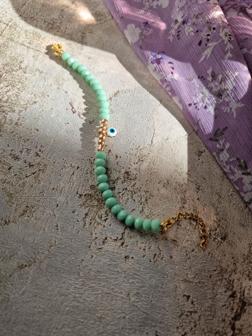 Bracelet talisman fait main en acier inoxydable