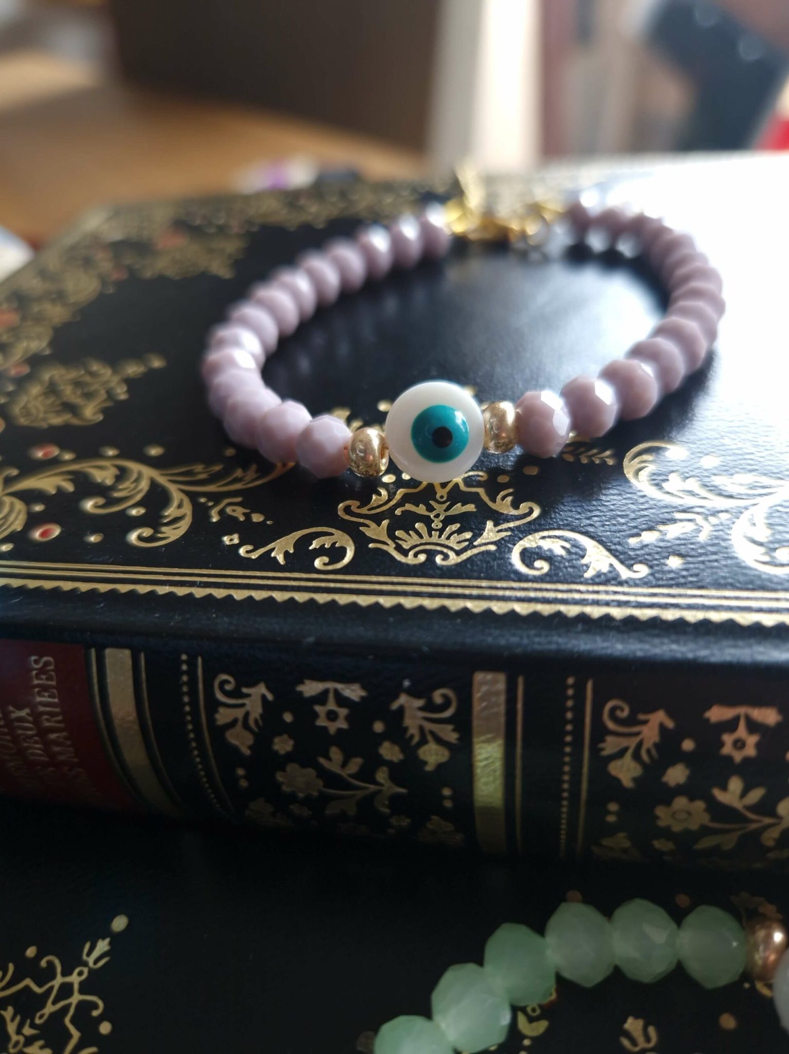 Bracelet talisman fait main en acier inoxydable
