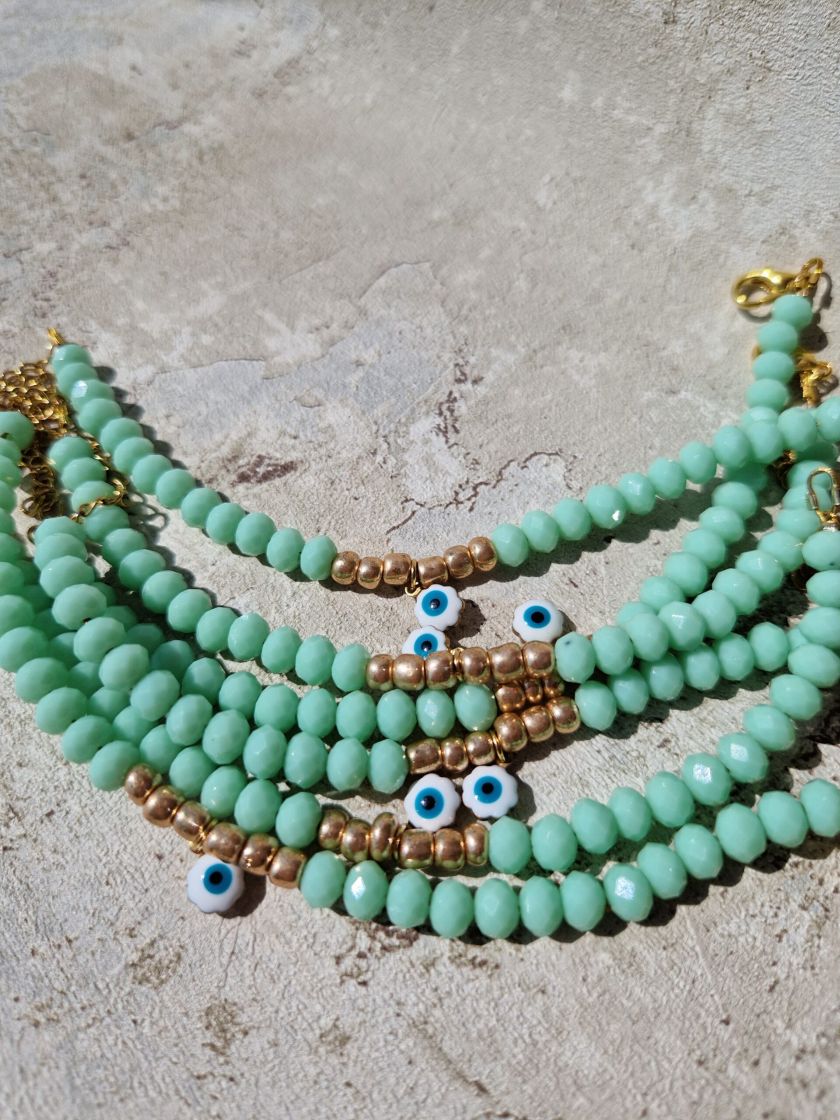 Bracelet talisman fait main en acier inoxydable