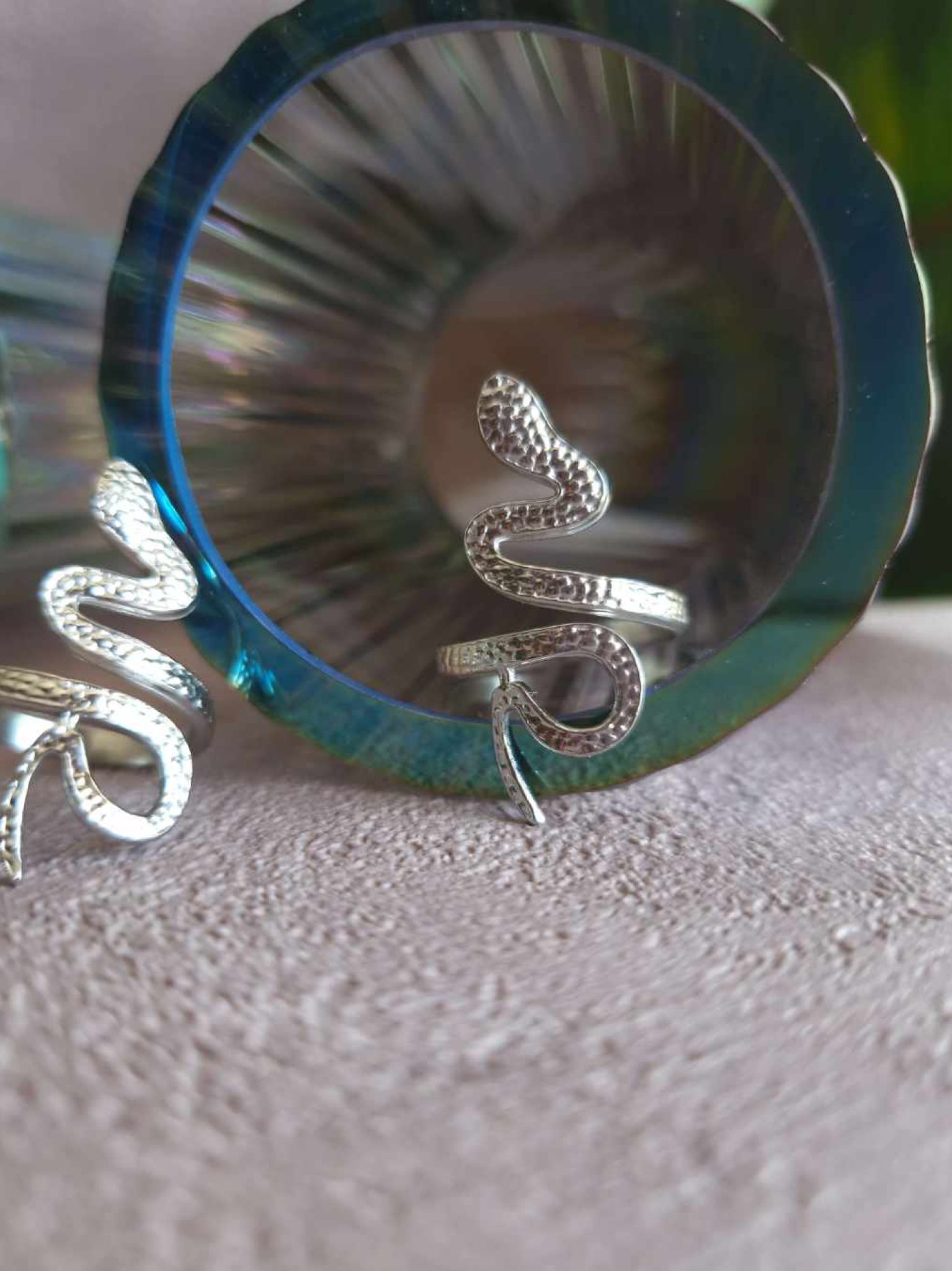 Bague serpent en en acier inoxydable