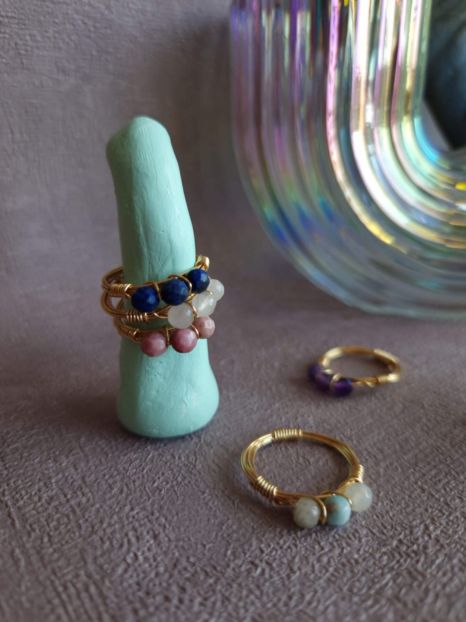 bague en pierres naturelles